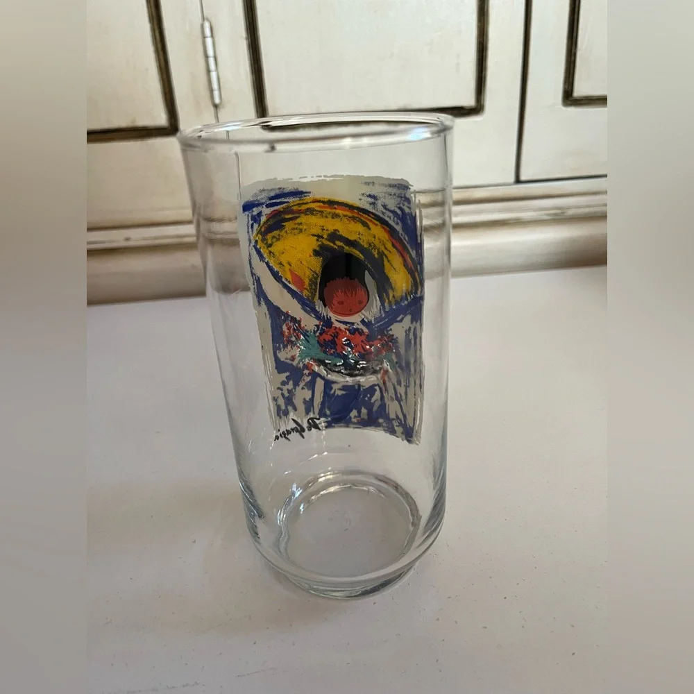 Vintage 10 oz Libbey Glass Children of the Southwest De Grazia 2.5